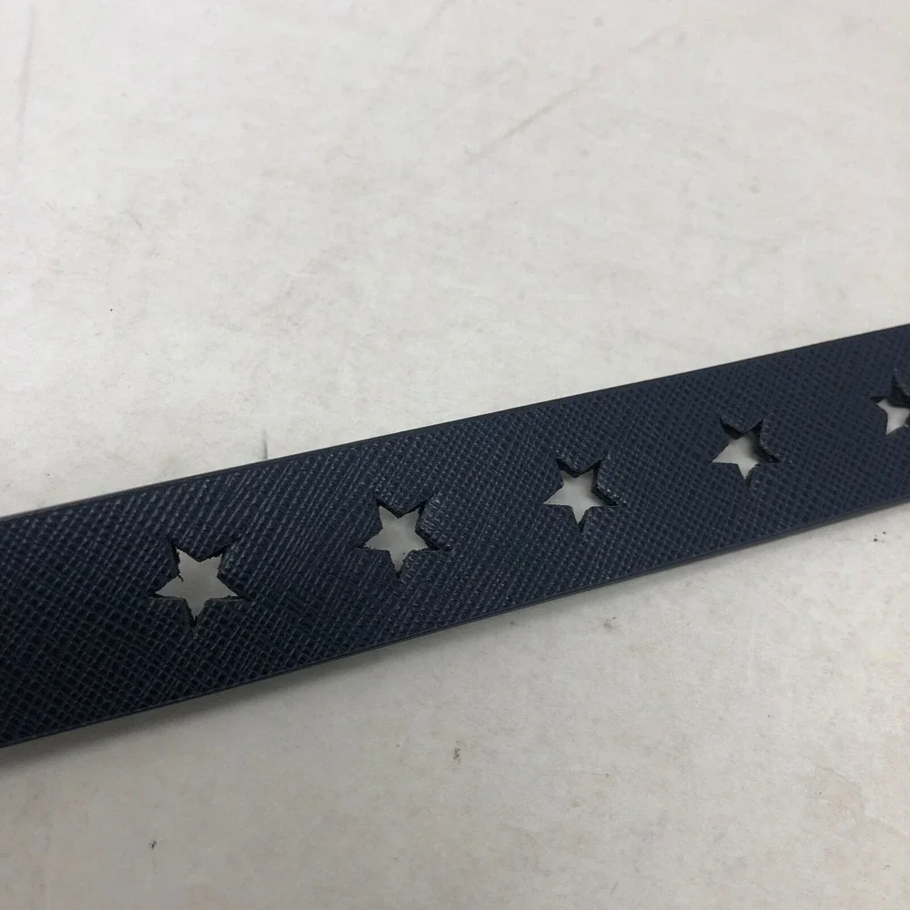 Pikeur Leather Equestrian Riding Belt Gray Girls 75 Small Dark Gray Star Cutout